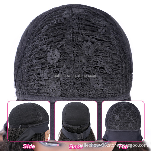 Hot sell Ombre Synthetic Wig For Women Medium Part Women Black Natural Female Headband Wigs Ice ribbon wig